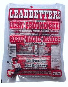 Leadbetters Foods Canadian Lean Ground Beef